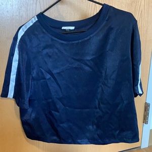 Blue cropped Soprano shirt